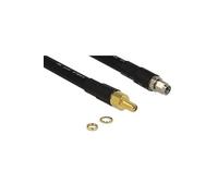Delock CFD400 LLC400 low loss - Rallonge de câble d'antenne - RP-SMA (F) pour RP-SMA (M) - 5 m - CFD-400 - noir