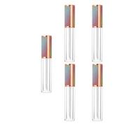 5ml Flacons de Gloss à Lèvres Rechargeables en Plastique 5 Pièces | Tubes Légers et Portables, Usage pour Soin et Gloss, Format Compact, Lot de Rangement Pratique