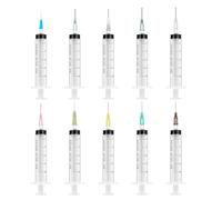 5ML Seringue en Plastique avec 23G,22G,21G,20G,19G,18G,16G,15g,14G Aiguilles Émoussées,Seringue Plastique,Seringue Alimentaire,Seringue Dosage,Réutilisable Seringue pour Laboratoire,Industrie