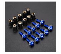5MM 10pièces Boulons De Carénage Kit Pare-brise Vis Écrous En Caoutchouc Pour TDM 850 900 TDR250 XT1200Z / ZE XT660Z Pour Super Pour Tenere Vis Écrous(Ensemble bleu)