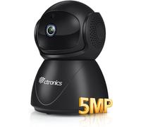 5mp 2.4/5ghz Wifi Indoor Surveillance Camera,Ptz Wifi Ip Camera With Human/Motion Detection,Auto Tracking,20m Night Vision,Two-Way Audio For Baby/Animals (Black)