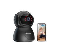5MP Caméra Surveillance avec Détection Humaine/Mouvement Suivi Auto Vision Nocturne Audio Bidirectionnel pour Bébé/Animaux