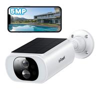5MP Camera Surveillance WiFi Exterieure sans Fil Solaire, Vision Nocturne Couleur, Détection Mouvement, Audio Bidirectionnel,Alexa