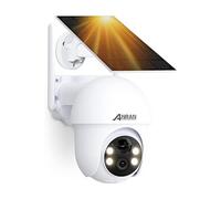 Vidéosurveillance Anran 5MP Caméra Surveillance WiFi sans Fil Panneau Solaire Q01 Max Blanc