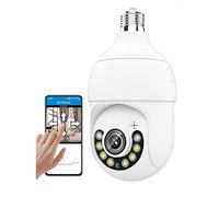 5MP E27 Ampoule Caméra De Surveillance Alexa Étanche Extérieur WIFI IP Caméra CCTV Suivi Automatique Couleur Vision Nocturne Conversation Bidirectionnelle Alarme De Mouvement PTZ,Add 128g card