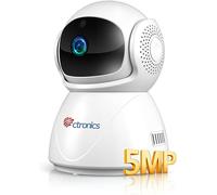 5mp Indoor Surveillance Camera, 2.4/5ghz Wifi & Bluetooth Ip Camera, Human Motion Detection & Auto Tracking, Two-Way Audio, Ptz 355°/90°, Night Vision, Baby/Pets