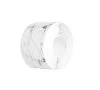 5Mx3.8MM Plinthe Souple Autoadhésive Marbre PVC Joint Douche avec Grattoir,Bande Etancheite Salle de Bain Ruban Adhésif Joint Autocollant,Cuisine les Toilettes Anti-Moisissure Calfeutrage (Blanc)