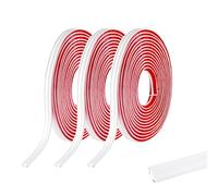 5Mx3 rouleaux PVC Joint d'Étanchéité Autocollant Bordure de Finition Plan de Travail Cuisine Angle Mur, Joint Mur Intérieur Profil Finition Bande Finition Calfeutrage Moulure Plinthe,12x6mm Blanc Mat