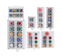 5P Five Position Push Button Control Box Momentary Reset Start Stop NO NC Enclosure NWPNLXEA(5P Rotary Flat)