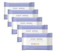 5Pack serviettes de pied déodorantes antibactériennes polyvalentes pour la peau; Des serviettes déodorantes naturelles hydratant Salon Spa; Améliore les pieds secs, fissurés, flocs, odeurs