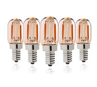 5PACK T22 1W LED Ampoule de Filament Forme classique sphérique ,80LM, E14 Culot, Blanc Chaud 2200K, Angle de Faisceau 360°, Equivalent à 10 Watt