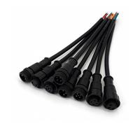 5Pairs Waterproof IP67 2/3/4/5 Pin LED Strip Male and Female Cable Connector EKFBQBGW(5Pairs 3Pin 3x0.75mm)