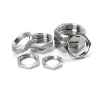 5PC 1/2" BSPT Female Thread Hex Lock Nut Pipe Fitting SS304 Stainless Steel Hexagonal hat Hex Nut