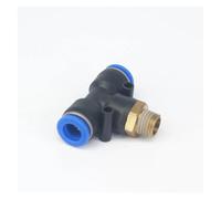 5pc 1/4" male to Fit Tube O/D 10mm Pneumatic Tee 3 Way Push In Connector Union Quick Release Air Fitting Plumbing