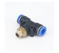 5pc 1/8" Male Fit 8mm OD PU Tube Pneumatic Tee 3 Way Push In Connector Quick Release Air Fitting