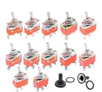 5pc 15A 250V Toggle Switch E-TEN 1322 1021 1122 1221 1321 3pin on-off SPST SPDT Switch 6pin on-off-on on-on DPDT Waterproof Cap(1122P ON OFF ON)