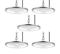 5PC 200W UFO High Bay Lumière D'entrepôt, Blanc froid 6500K 20000lm, Projecteur Intérieur, IP65 Éclairage de Salle Industriel D'atelier Lampe Pour Garage, Usine, Atelier, Gymnase
