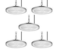 5PC 300W UFO High Bay Lumière D'entrepôt, Blanc froid 6500K 30000lm,Projecteur Intérieur, IP65 Éclairage de Salle Industriel D'atelier Lampe Pour Garage, Usine, Atelier, Gymnase
