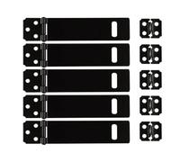 5pc 5 Inch Hasp Staple Heavy Duty Door Clasp For Gate Cabinet Container Garage Security Outdoor Padlock Latch