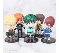5pc Anime Hero Anime Action Figures Midoriya Izuku Bakugou Katsuki Todoroki Shouto Ochaco Uraraka Kirishima Model Toys