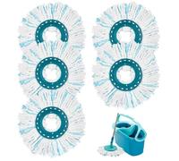 5Pc Balai Serpillère Microfibre Compatible Avec Leifheit Clean Twist Disc Mop Systèmes Têtes de Balai Rechange Très Absorbante