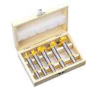 5pc Carbure Pointe Forstner Charnière Alésage Foret Ensemble Pour Menuiserie Bois Fenêtre Trou Cutter Tarière Bois Forage Dia 15 20 25 30 35mm
