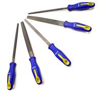 5pc File rond Triangle Carré plat incurvé Soft Grips Ferronnerie Ingénieur TE105