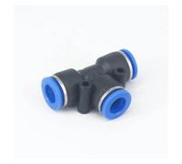 5pc Fit Tube O/D 10mm Pneumatic Tee 3 Way Push In Connector Union Quick Release Air Fitting Plumbing