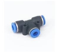 5PC Fit Tube O/D 6mm Pneumatic Tee 3 Way Push In Connector Union Quick Release Air Fitting Plumbing