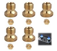 5pc Gicleurs Gaz Butane Universel, Kit de Conversion GPL, Gicleur Butane pour Gazinière Cuisinière et Plaque de Cuisson Injecteur de Gaz Gicleur 0.5/0.7/0.7/0.87/1.02 Injecteur Kit de Conversion