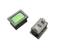 5PC HF-606 No switch function 12A 125V/250V rectangular green warning light LED no gear 21 * 15mm Controls Switches