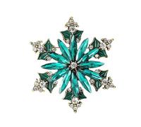 5pc Inlaid Plant Flower Brooch, Crystal Chest, Colorful Diamond(D202UMMBR3891GN)