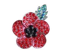 5pc Inlaid Plant Flower Brooch, Crystal Chest, Colorful Diamond(H0593ULXZ4273B)
