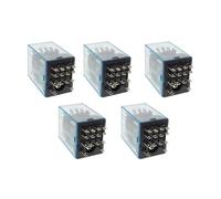 5Pc MY4NJ Electronic Electromagnetic Relay 5A 14PIN AC 12V 24V 36V 48V 110V 220V 380V LED Indicator Relay Switch NWPNLXEA(AC 12V)
