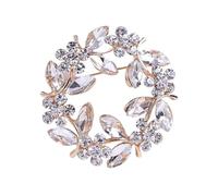 5pc Women Girls Crystal Flower Badges Pin Fashion Creative Rhinestone Shining Brooch Corsages(Color-11)