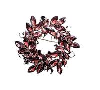 5pc Women Girls Crystal Flower Badges Pin Fashion Creative Rhinestone Shining Brooch Corsages(Color-14)