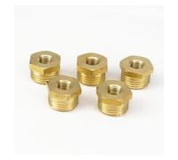 5PCS 1/2" BSP Male To 1/8" BSP Female Brass Reducer Bushing Coupling Adapter Pipe Fitting Water Gas Oil
