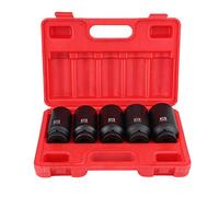 5pcs 1/2 pouce d'entraînement Nut noix de moyeuse hexiste de garage outils de garage 30 mm 32 mm 34 mm 35 mm 36 mm Black Red Case lourde Impact de la qualité appropriée pour les