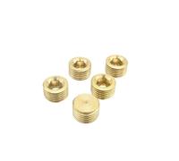 5PCS 1/4" BSP Male Thread Hex Socket Brass End Cap Pipe Fitting Coupler Connector Adapter