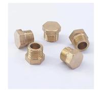 5pcs 1/4" BSPP Male Brass Pipe Countersunk Outer Hex Socket End Cap Stopper
