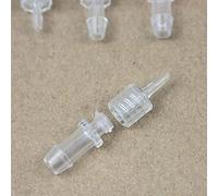 5Pcs 1.6mm-6.4mm Joint Luer Mâle En Plastique Joints De Tuyaux En Plastique Joint De Filetage En Plastique Adaptateur Mâle Et Femelle Connecteur De Tuyau Médical-Mâle x Femelle,O.D6.4mm