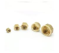 5pcs 1/8" BSPP Female Brass Pipe Countersunk Hex Head Socket End Cap Pipe Fittings