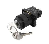 5Pcs 1 NO N/O Normally Open Two 2 Position Rotary Key Lock Select Selector Switch