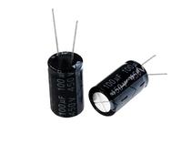5PCS 100uF 450V 100MFD 450Volt Aluminum Electrolytic Capacitor 18 * 30mm Radial 100mf450v 100uf450v 450v100mf 450v100uf AUOQKQUT