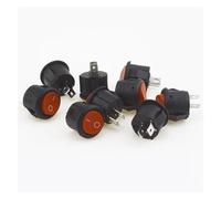 5pcs/10pcs 16mm Diameter Small Round Boat Rocker Switches Black Round Black White Red 2 Pin ON-OFF Rocker Switch NWPNLXEA(Red 10PCS)