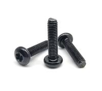 5PCS/10PCS Black Color Zinc Plated 304 A2-70 Stainless Steel M5 M6 M8 Six-Lobe Torx Pan Round Button Head Screw Bolt(30mm,10pcs M5)