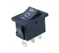 5PCS/10pcs KCD1 Black 3 Pin / 6 pin On/Off/On Rocker Switch AC 6A/250V10A/125V NWPNLXEA(3pin on off on,10ocs)