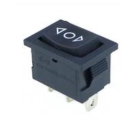 5PCS/10pcs KCD1 Black 3 Pin / 6 pin On/Off/On Rocker Switch AC 6A/250V10A/125V NWPNLXEA(3pin reset,One Size)