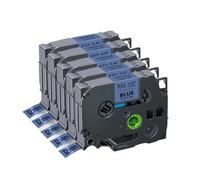 5pcs 10pcs Tze-231 Rape d'étiquette Compatible 12 mm Blanc laminé Compatible avec PTH110 D210 Maker Fonctionne avec des Bandes de Style Tze 231(5PK Black on Blue)