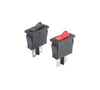 5Pcs 10x22mm KCD1-110 Black Thin Rocker Switch 250V 6A NO/OFF 2 Pin Small Instrument Power Switch NWPNLXEA(Rot)